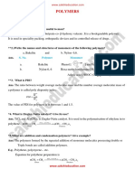 Polymers: Short Answer Questions