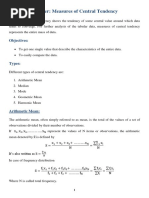 Central Tendency