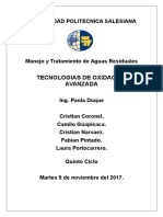 Tecnologias de Oxidacion Avanzada