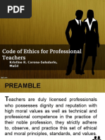 Code of Ethics For Professional Teachers