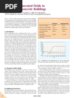 Lightning-Generated Fields in Reinforced Concrete Buildings
