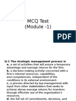 MCQ Test (Module - 1)