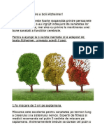 4 Pasi de Prevenire A Bolii Alzheimer!