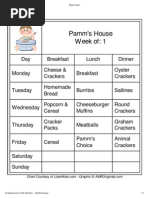 Pamm's House Week Of: 1: 6/23/2010 Meal Chart