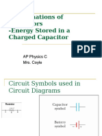 2 Combinations of Capacitors, Energy of Capacitors