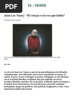 JL Nancy El Cuerpo Es La Voz Que Habla