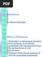 Defamation: Dr. Mrinal Chatterjee