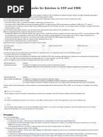 Data Transfer For Batches in ERP and EWM - SAP Documentation