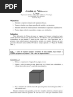 Medida em Física 2008 FCT UNL