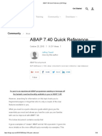 ABAP 7.40 Quick Reference