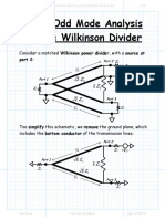 Wilkinson Divider Even and Odd Mode Analysis