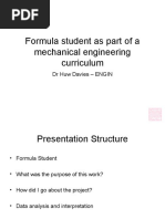 Huw Davies Formula Student Jan 2012