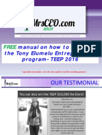 Tony Elumelu Teep Application 2016 Free Guide