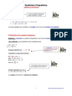 Systeme D' Equations (Anc Prog - 3ème-)