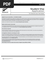 INZ 1012 Student Visa Application 2016