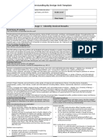 Understanding by Design Unit Plan