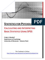 Statistics For Psychologists (Calculating and Interpreting Basic Statistics Using SPSS) - Craig A. Wendorf