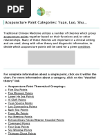 Acupuncture Point Categories: Yuan, Luo, Shu... - Yin Yang House