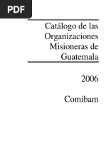 Catálogo de Las Organizaciones Misioneras de Guatemala 2006