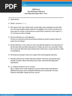 CBSE - Physics: Board Paper - 2014