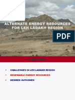 Alternate Energy Resources For Leh-Ladakh Region