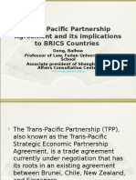 Trans-Pacific Partnership Agreement and Its Implications To BRICS