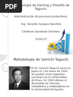 Metodología de Deming y Filosofía de Taguchi