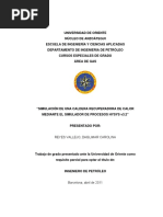 Tesis Sobre Simulacion Hysys de Una Caldera de Recuperacion de Calor PDF