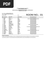 Medical Technologist 02-2017 Room Assignment