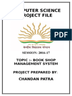 Computer Science Project File: Chandan Patra