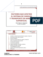 Factores Que Afectan El Sistema de Carguio Y Transporte en Mineria Superficial