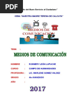 Trabajo - MEDIOS DE COMUNICACION