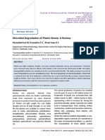 Microbial Degradation of Plastic Waste: A Review