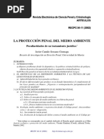 La Protección Penal Del Medio Ambiente