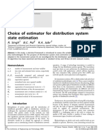 Choice of Estimator For Distribution System State Estimation