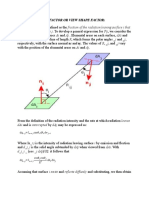 Radiation Shape Factor or View Shape Factor