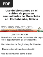 Uso de Bionsumos en El Cultivo de Papa en Comunidades de Morochata en Cochabamba, Bolivia (Presentación PowerPoint)