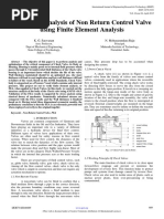 Structural Analysis of Non Return Control Valve Using Finite Element Analysis