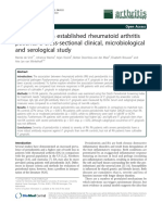 Periodontitis in Established Rheumatoid Arthritis Patients: A Cross-Sectional Clinical, Microbiological and Serological Study