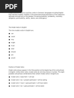 Modals and Modality