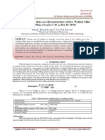 Effect of Cooling Rate On Microstructure of Saw Welded Mild Steel Plate (Grade C 25 As Per IS 1570)