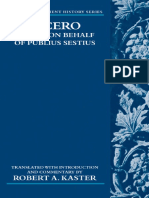 Cicero - Speech On Behalf of Publius Sestius (Oxford, 2006) PDF