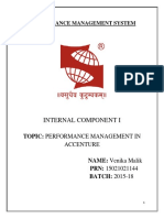 Internal Component I: Performance Management System