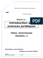 Introduction Aux Sciences Juridiques