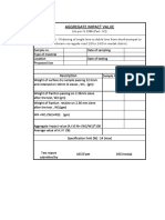 Aggregate Impact Value Sheet