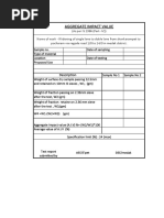 Aggregate Impact Value Sheet