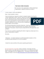 Permission Letter Template