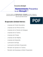 Mantenimiento Preventivo MiniSplit