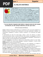 6to Grado - Español - El Relato Histórico