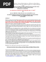 GENDER INEQUITY, RIGHTS of WOMEN in AFRICA UNDER The Protocol To The Africa Charter On Human and Peoples' Rights On The Rights of Women in Africa